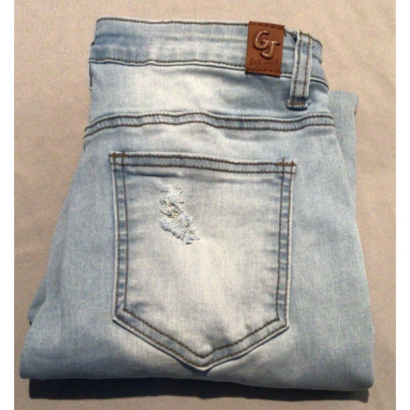GOGO Jeans Women’s Light Wash Distressed High Rise Ankle Jeans – Size 7 / 28 - Picture 4 of 4